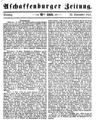 Aschaffenburger Zeitung Dienstag 23. September 1851