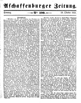 Aschaffenburger Zeitung Sonntag 19. Oktober 1851