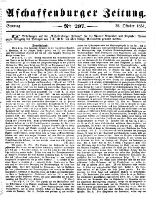 Aschaffenburger Zeitung Sonntag 26. Oktober 1851