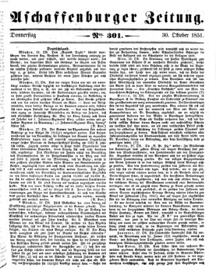 Aschaffenburger Zeitung Donnerstag 30. Oktober 1851