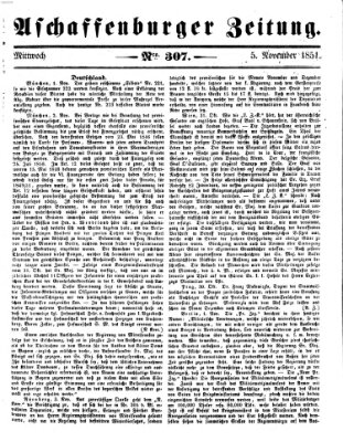 Aschaffenburger Zeitung Mittwoch 5. November 1851