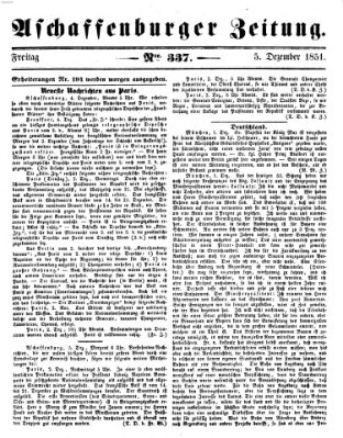 Aschaffenburger Zeitung Freitag 5. Dezember 1851