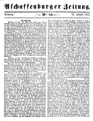 Aschaffenburger Zeitung Sonntag 25. Januar 1852