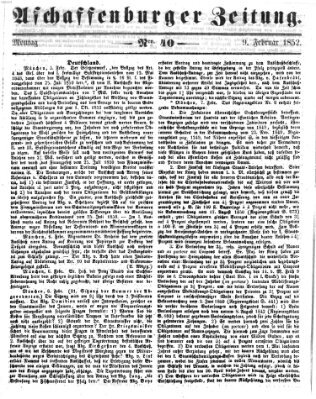 Aschaffenburger Zeitung Montag 9. Februar 1852