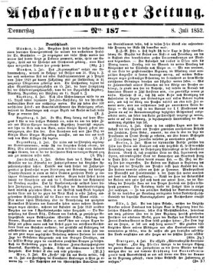 Aschaffenburger Zeitung Donnerstag 8. Juli 1852