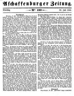 Aschaffenburger Zeitung Dienstag 20. Juli 1852