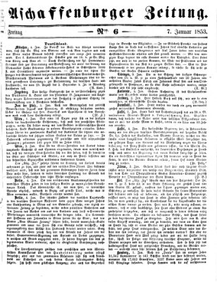 Aschaffenburger Zeitung Freitag 7. Januar 1853