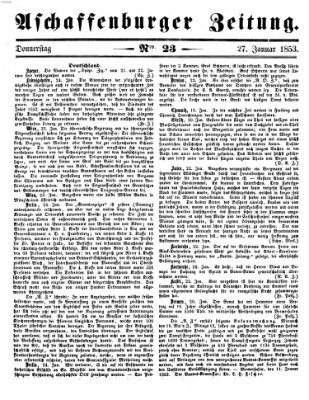 Aschaffenburger Zeitung Donnerstag 27. Januar 1853