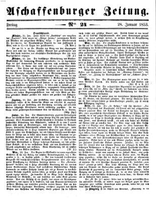 Aschaffenburger Zeitung Freitag 28. Januar 1853