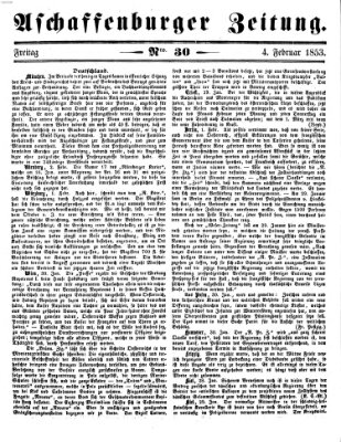 Aschaffenburger Zeitung Freitag 4. Februar 1853