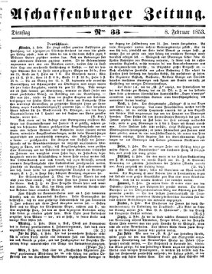 Aschaffenburger Zeitung Dienstag 8. Februar 1853