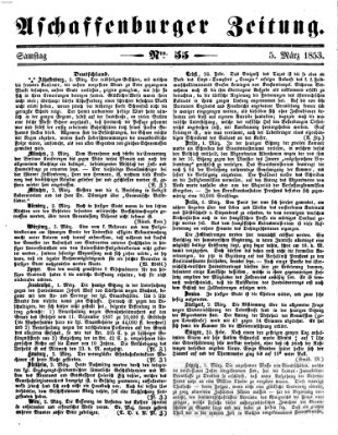 Aschaffenburger Zeitung Samstag 5. März 1853