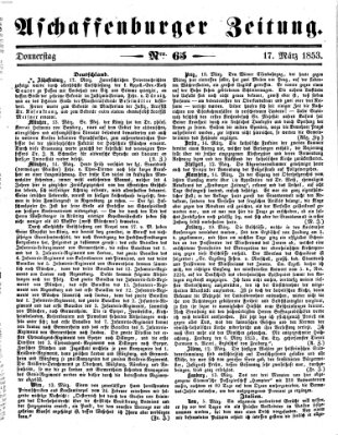 Aschaffenburger Zeitung Donnerstag 17. März 1853