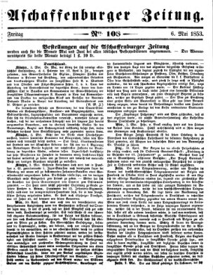 Aschaffenburger Zeitung Freitag 6. Mai 1853