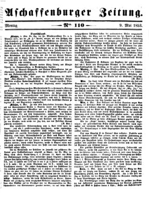 Aschaffenburger Zeitung Montag 9. Mai 1853