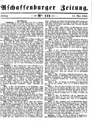 Aschaffenburger Zeitung Freitag 13. Mai 1853