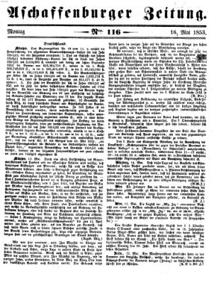 Aschaffenburger Zeitung Montag 16. Mai 1853