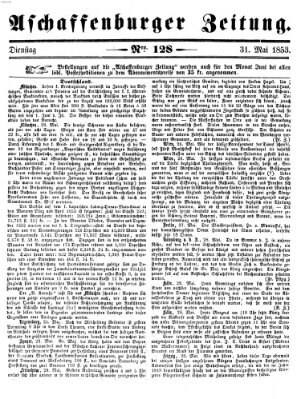 Aschaffenburger Zeitung Dienstag 31. Mai 1853