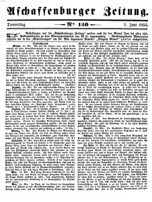 Aschaffenburger Zeitung Donnerstag 2. Juni 1853