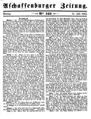 Aschaffenburger Zeitung Montag 11. Juli 1853