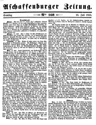 Aschaffenburger Zeitung Samstag 16. Juli 1853