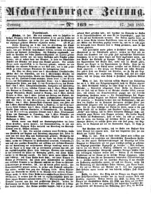 Aschaffenburger Zeitung Sonntag 17. Juli 1853