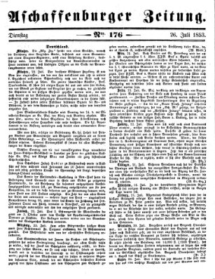 Aschaffenburger Zeitung Dienstag 26. Juli 1853