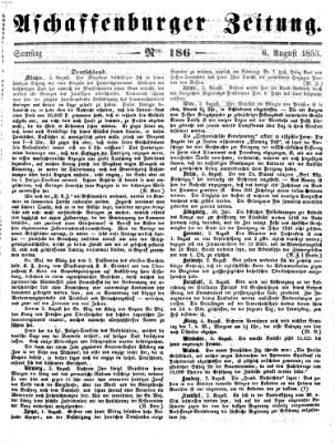 Aschaffenburger Zeitung Samstag 6. August 1853