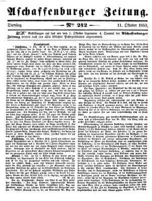 Aschaffenburger Zeitung Dienstag 11. Oktober 1853