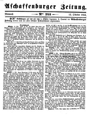 Aschaffenburger Zeitung Mittwoch 12. Oktober 1853