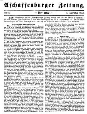 Aschaffenburger Zeitung Freitag 2. Dezember 1853