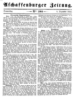 Aschaffenburger Zeitung Donnerstag 8. Dezember 1853