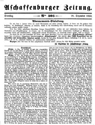 Aschaffenburger Zeitung Dienstag 20. Dezember 1853