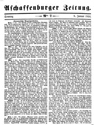 Aschaffenburger Zeitung Sonntag 8. Januar 1854