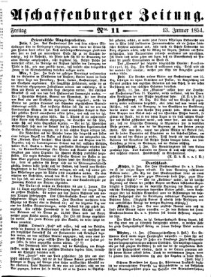 Aschaffenburger Zeitung Freitag 13. Januar 1854