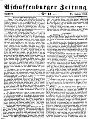 Aschaffenburger Zeitung Mittwoch 18. Januar 1854