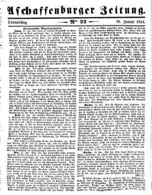 Aschaffenburger Zeitung Donnerstag 26. Januar 1854