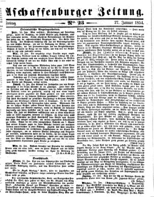 Aschaffenburger Zeitung Freitag 27. Januar 1854