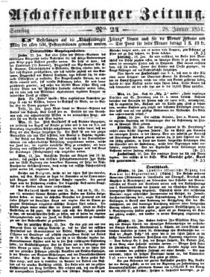 Aschaffenburger Zeitung Samstag 28. Januar 1854