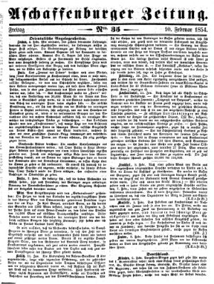 Aschaffenburger Zeitung Freitag 10. Februar 1854