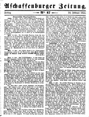 Aschaffenburger Zeitung Freitag 24. Februar 1854