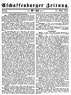 Aschaffenburger Zeitung Freitag 17. März 1854