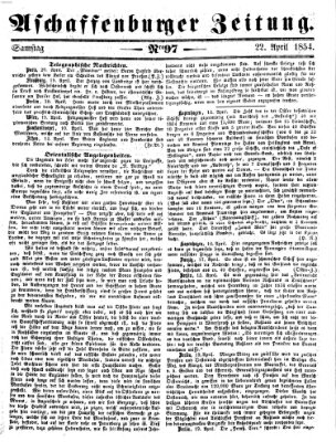 Aschaffenburger Zeitung Samstag 22. April 1854