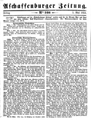 Aschaffenburger Zeitung Freitag 5. Mai 1854