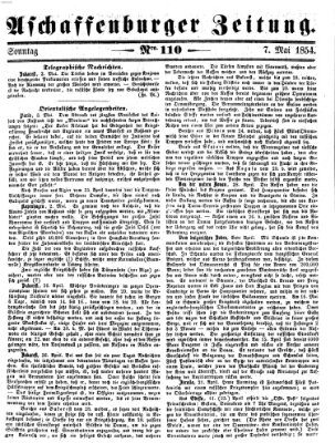 Aschaffenburger Zeitung Sonntag 7. Mai 1854