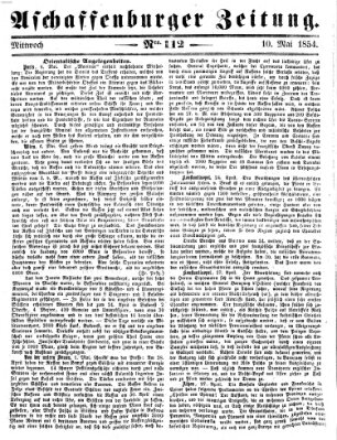 Aschaffenburger Zeitung Mittwoch 10. Mai 1854