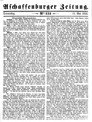 Aschaffenburger Zeitung Donnerstag 11. Mai 1854