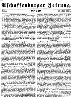 Aschaffenburger Zeitung Freitag 23. Juni 1854