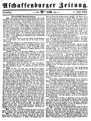 Aschaffenburger Zeitung Samstag 1. Juli 1854