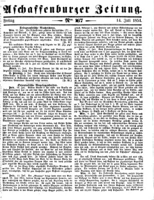 Aschaffenburger Zeitung Freitag 14. Juli 1854